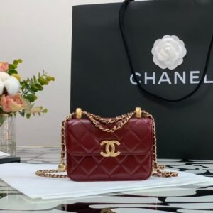 Ch@nel Quilted Pearl Crush Clutch With Chain Bag-12*9*2CM