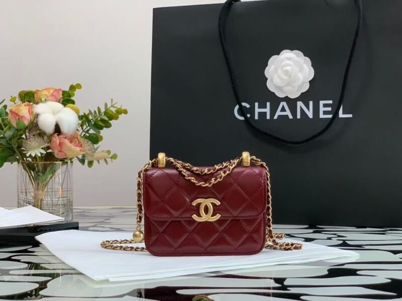 Ch@nel Quilted Pearl Crush Clutch With Chain Bag-12*9*2CM