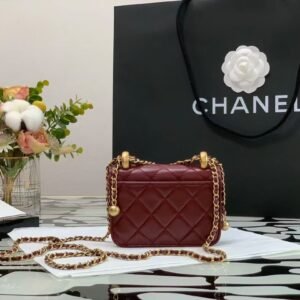Ch@nel Quilted Pearl Crush Clutch With Chain Bag-12*9*2CM