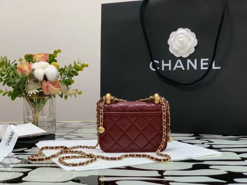 Ch@nel Quilted Pearl Crush Clutch With Chain Bag-12*9*2CM