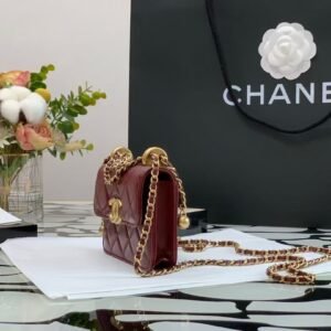 Ch@nel Quilted Pearl Crush Clutch With Chain Bag-12*9*2CM