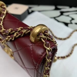 Ch@nel Quilted Pearl Crush Clutch With Chain Bag-12*9*2CM