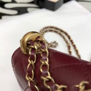 Ch@nel Quilted Pearl Crush Clutch With Chain Bag-12*9*2CM