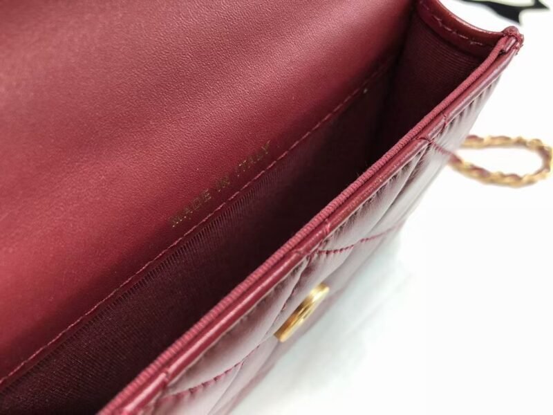 Ch@nel Quilted Pearl Crush Clutch With Chain Bag-12*9*2CM