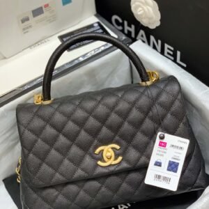 Ch@nel Coco Handlebag-Lizard Handle-28CM