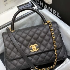 Ch@nel Coco Handlebag-Lizard Handle-28CM