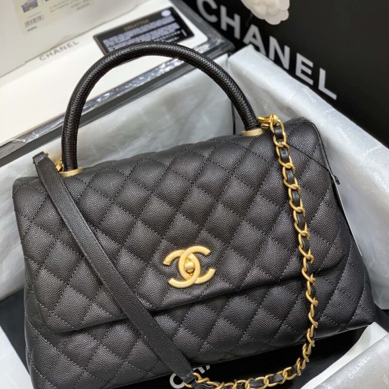 Ch@nel Coco Handlebag-Lizard Handle-28CM