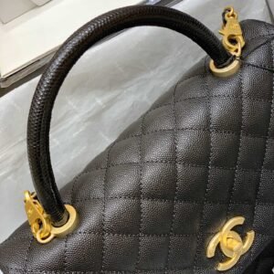 Ch@nel Coco Handlebag-Lizard Handle-28CM