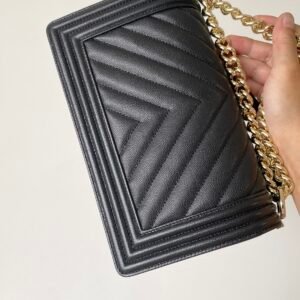 Ch@nel Boy Bag-Caviar-25CM