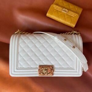 Ch@nel Boy Bag-Caviar-25CM