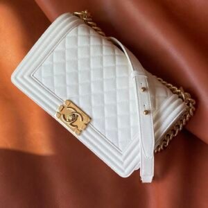 Ch@nel Boy Bag-Caviar-25CM