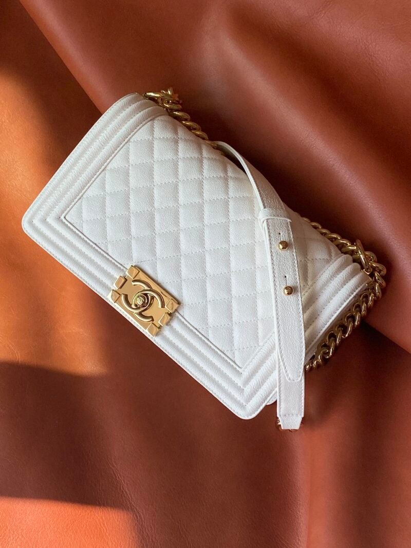 Ch@nel Boy Bag-Caviar-25CM