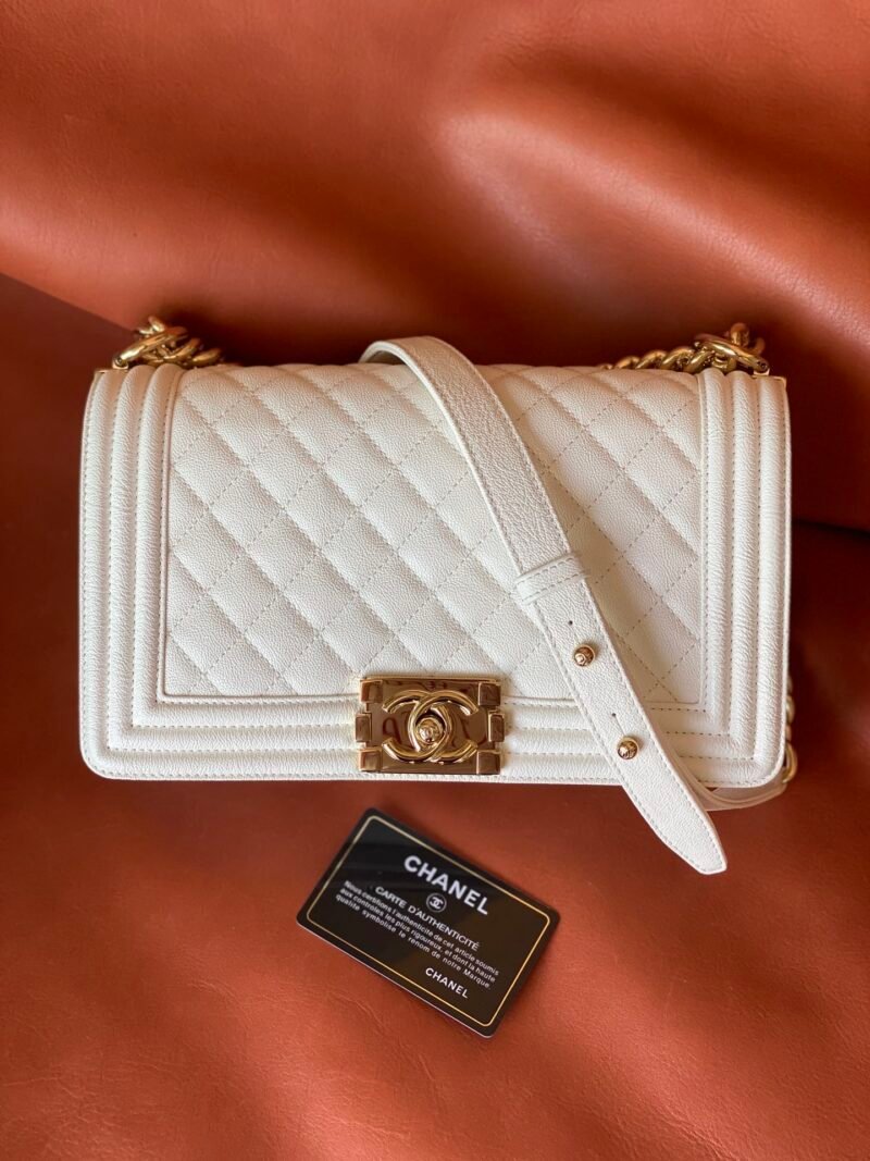 Ch@nel Boy Bag-Caviar-25CM