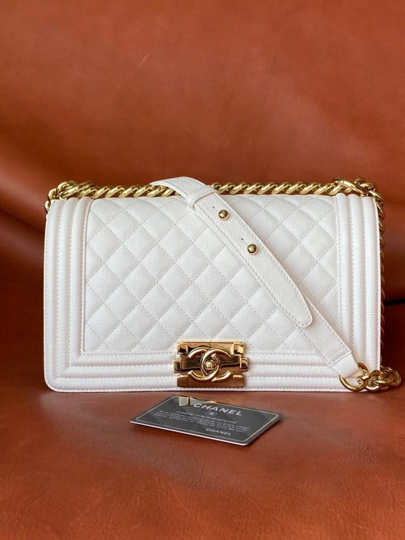 Ch@nel Boy Bag-Caviar-25CM