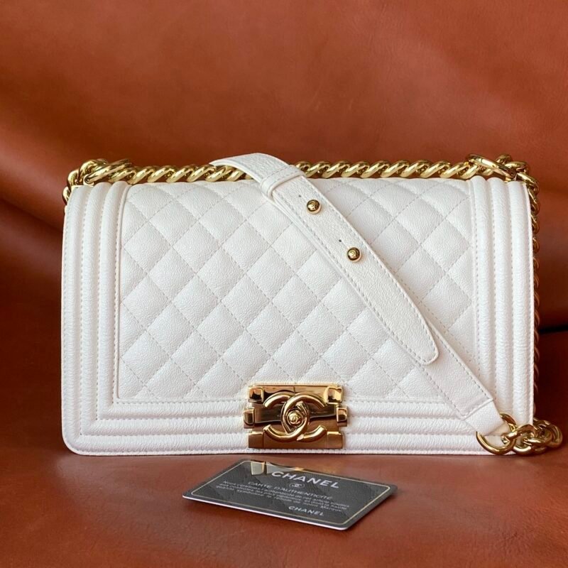 Ch@nel Boy Bag-Caviar-25CM