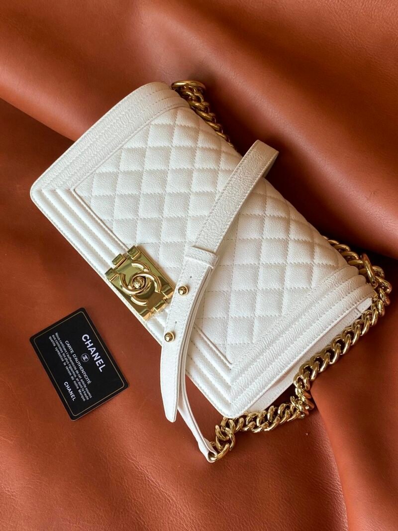 Ch@nel Boy Bag-Caviar-25CM