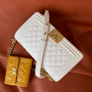 Ch@nel Boy Bag-Caviar-25CM