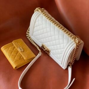 Ch@nel Boy Bag-Caviar-25CM