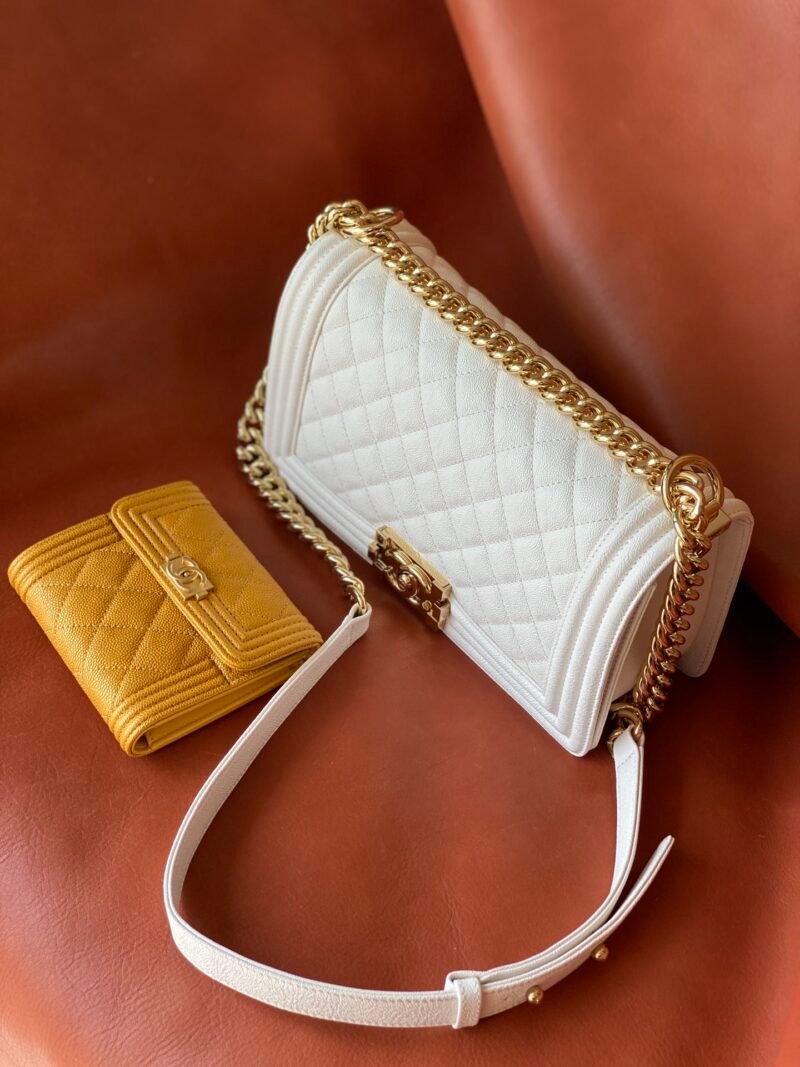 Ch@nel Boy Bag-Caviar-25CM