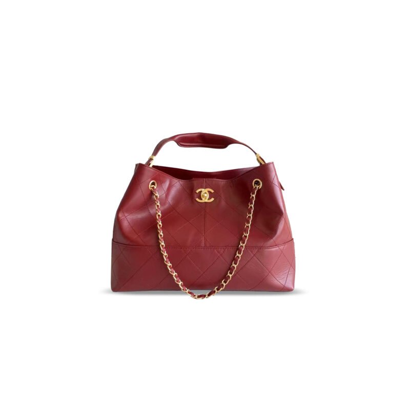 CH@NEL MASTER SHOPPING BAG CALFSKIN & GOLD-TONE METAL AS5634 (36*24*12cm)