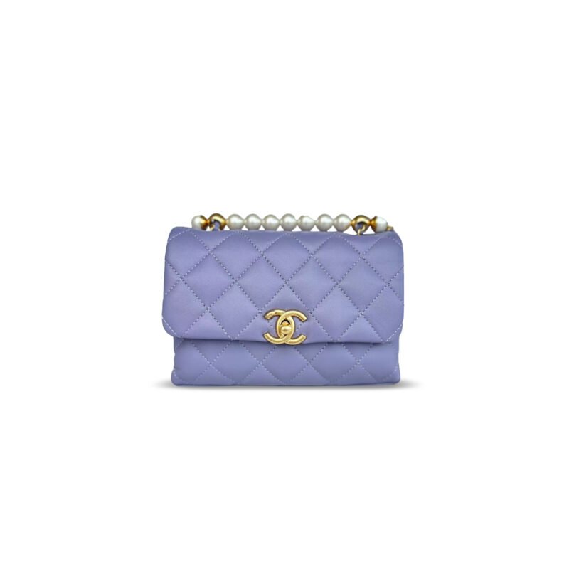 CH@NEL 24A PEARL HANDLE FLAP BAG AS2481 (19*13*7cm)