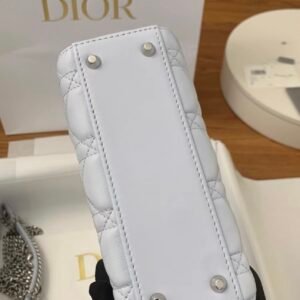 DIOR Mini Lady Dior Bag Cannage Lambskin-Glacier Blue