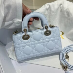 DIOR Lady D-Joy Bag Cannage Lambskin-Glacier Blue