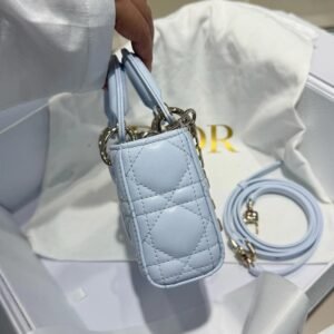 DIOR Lady D-Joy Bag Cannage Lambskin-Glacier Blue