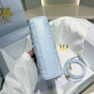 DIOR Lady D-Joy Bag Cannage Lambskin-Glacier Blue