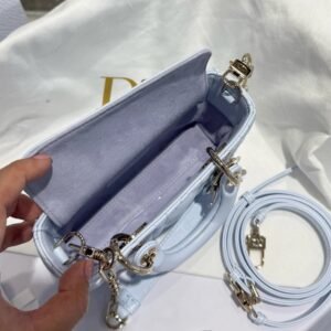 DIOR Lady D-Joy Bag Cannage Lambskin-Glacier Blue