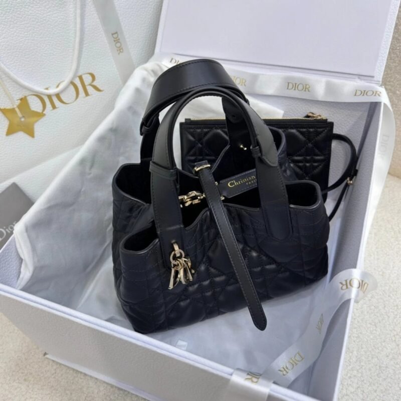 DIOR Medium Dior Toujours Bag Macrocannage Calfskin