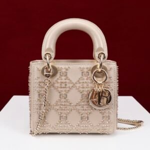 DIOR Champagne Gold Floral Design Fully Paved with Diamonds