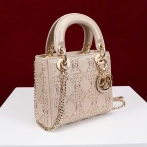 DIOR Champagne Gold Floral Design Fully Paved with Diamonds