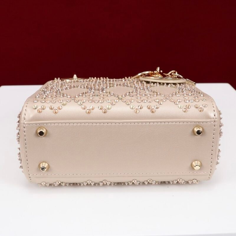 DIOR Champagne Gold Floral Design Fully Paved with Diamonds