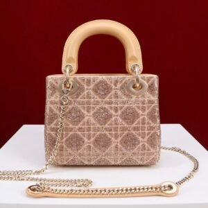 DIOR Lady Dior Cotton fabric with bead embroidery