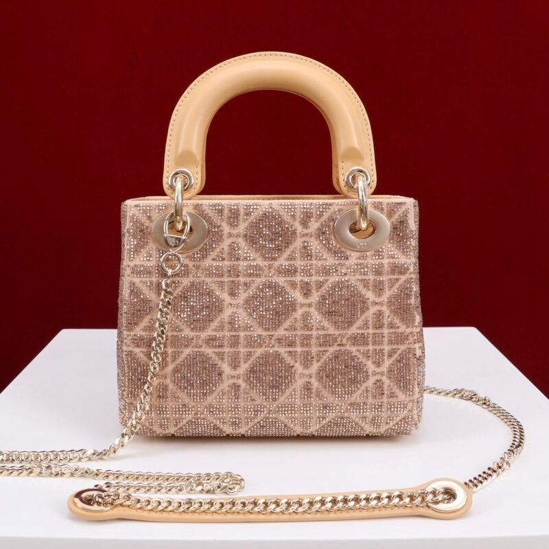 DIOR Lady Dior Cotton fabric with bead embroidery