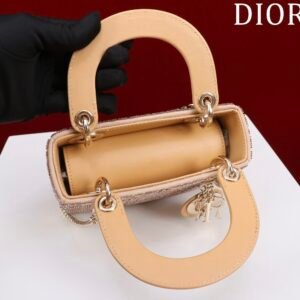 DIOR Lady Dior Cotton fabric with bead embroidery