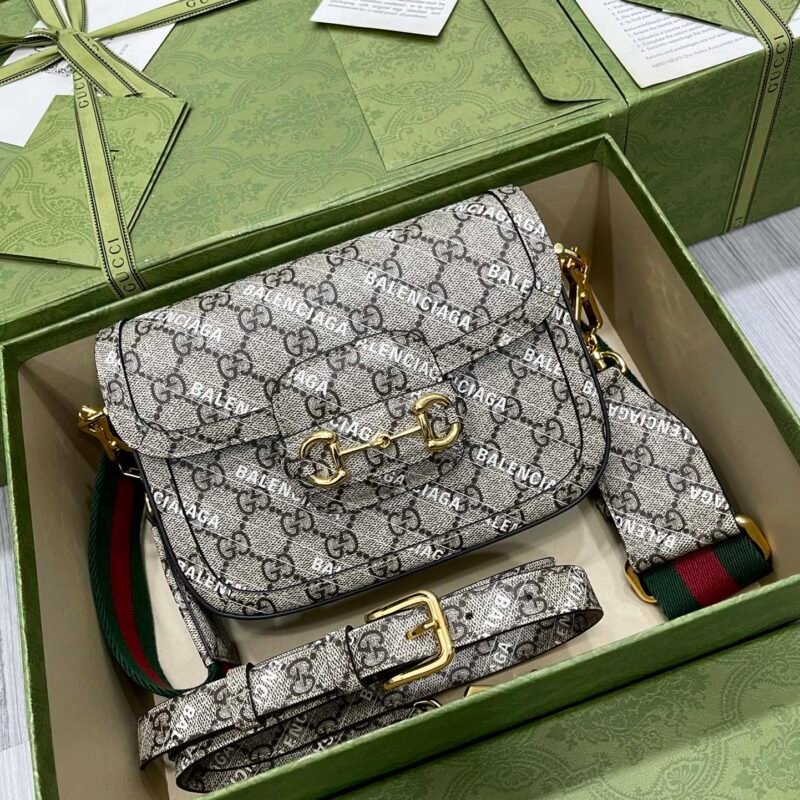 Gucci&Balenciaga 1955 Horsebit Bag-21/13/9CM