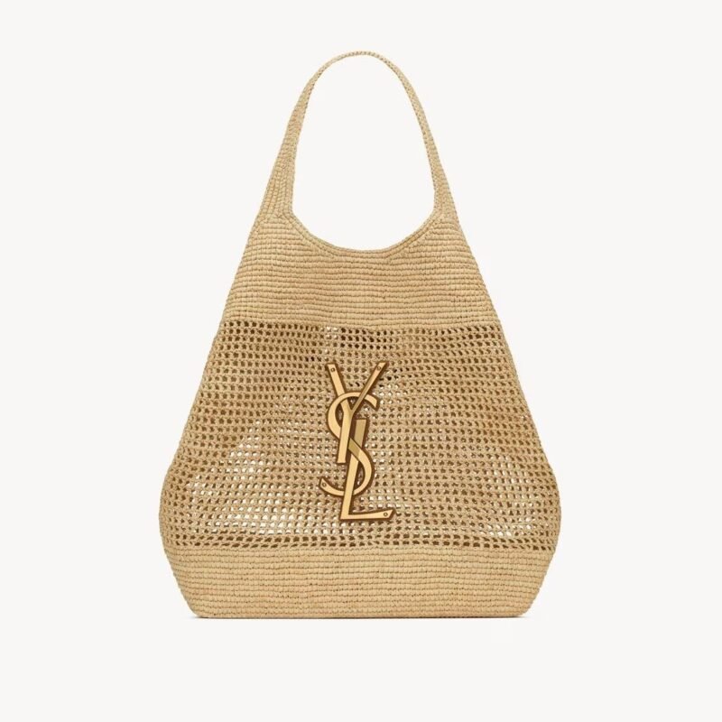 YSL icare in raffia