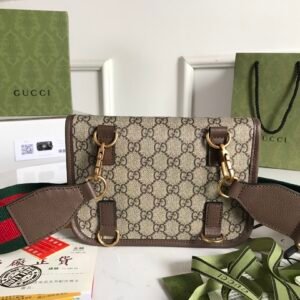 GUCCI Vintage GG Supreme Brossbody Bag-20X13X2.5CM