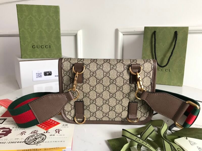 GUCCI Vintage GG Supreme Brossbody Bag-20X13X2.5CM