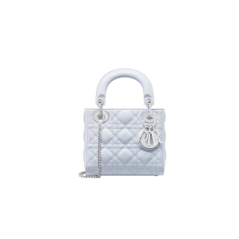 DIOR Mini Lady Dior Bag Cannage Lambskin-Glacier Blue