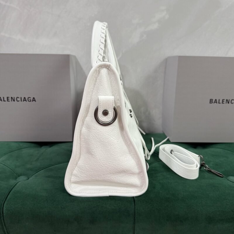 Balenciag Women’s Le City Bag in Optic White-38*24*14CM