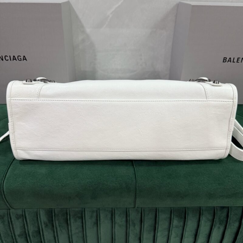 Balenciag Women’s Le City Bag in Optic White-38*24*14CM