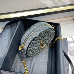 YSL Vinyle Round Bag-17*17*5.5CM