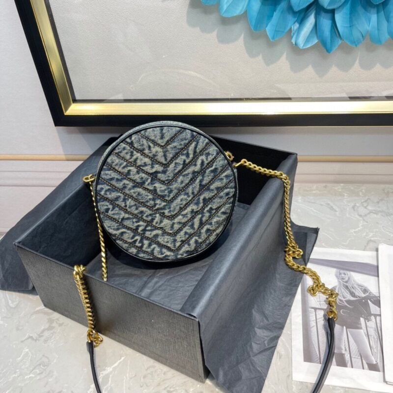 YSL Vinyle Round Bag-17*17*5.5CM