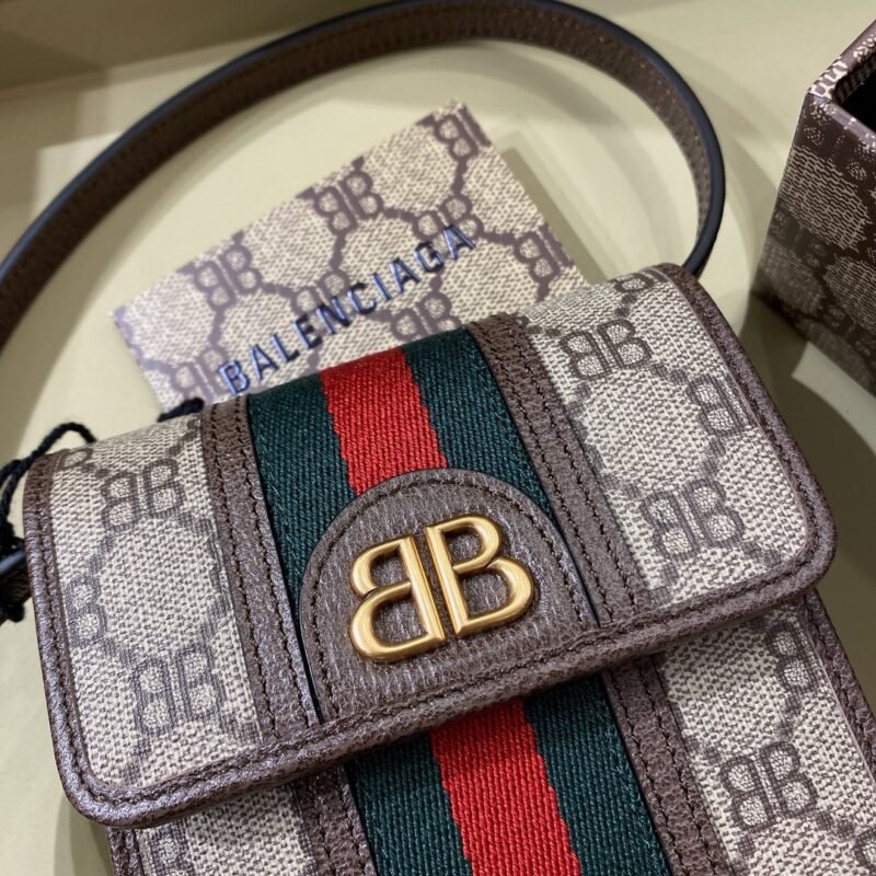 Gucci&Balenciaga Crossbody Bag-11.5x18x3.5CM