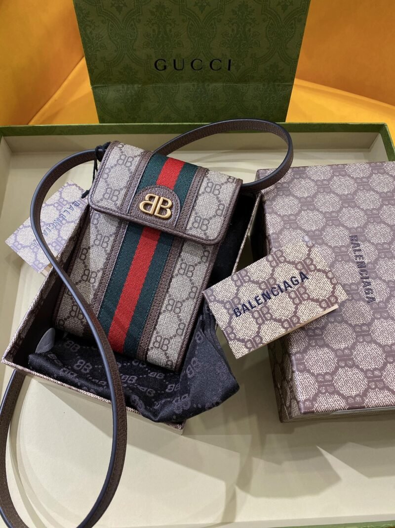 Gucci&Balenciaga Crossbody Bag-11.5x18x3.5CM