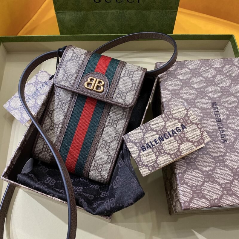 Gucci&Balenciaga Crossbody Bag-11.5x18x3.5CM