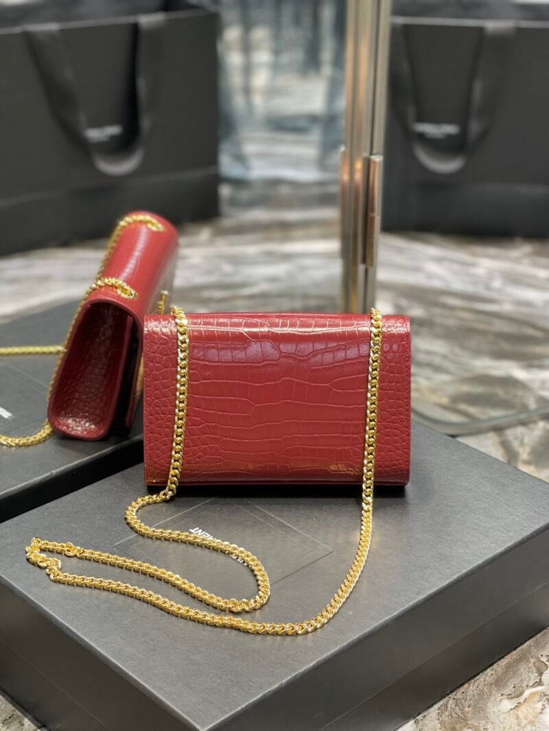 YSL Kate Medium With Tassle In Crocodile Leather-20×13.5×5.5cCM